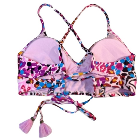 Jessica Simpson Swim Top,  Floral-Print, Adjustable Strings, Size Medium, NWOT - Picture 4 of 8